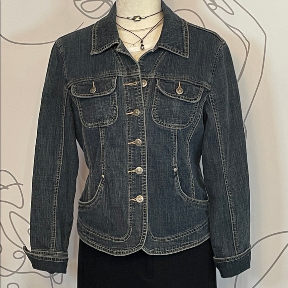 Live a Little Jackets & Blazers - Live a Little-Dark Blue Jean Jacket size M